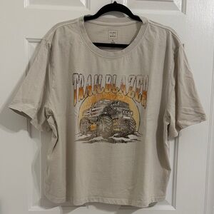 Cleo Wolf Women's Trailblazer Graphic Crop Top - Cream